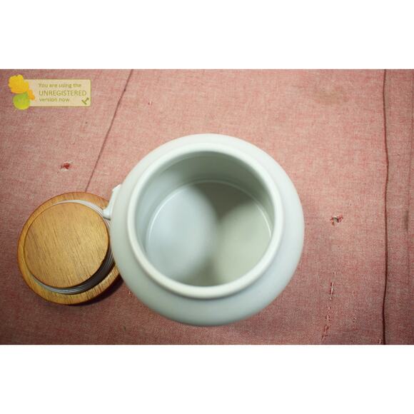 Hearth & Hand with Magnolia 12oz Stoneware Coffee Canister Wood Lid (Damaged) - Picture 4 of 6